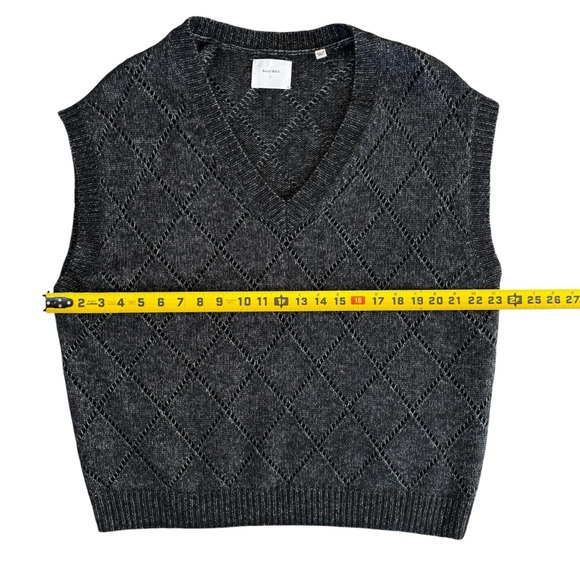 Billy Reid Wool Yak Blend Sweater Vest Large Argyle Dark Academia Luxury - Picture 10 of 11